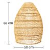 Lampada da soffitto in rattan - Lampada a sospensione in stile Boho Bali - 50cm - Puong image 7