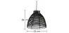 Lampada a soffitto in rattan nero - Lampada a sospensione in stile Boho Bali - Gian image 7