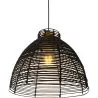 Lampada a soffitto in rattan nero - Lampada a sospensione in stile Boho Bali - Gian image 7