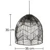 Lampada a Sospensione in Rattan Nero - stile Boho Bali - Le image 7