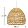 Lampada da soffitto in rattan - Lampada a sospensione in stile Boho Bali - 40cm - Hoa image 7