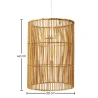 Lampada da soffitto in rattan - Lampada a sospensione di stile Boho Bali - An image 7