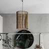 Lampada da soffitto in rattan - Lampada a sospensione di stile Boho Bali - An image 7