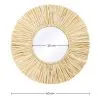  Specchio da Parete - Rotondo Boho Bali (60 cm) - Grel image 7