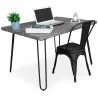 Set Scrivania - Stile Industriale 120cm - Hairpin + Sedia da Pranzo - Stylix image 7