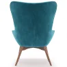 Poltrona con poggiapiedi - Rivestita in velluto - Stile Scandinavo - Huda image 7