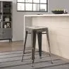 Sgabello da bar - Design industriale - 60cm - Nuova edizione - Stylix image 7