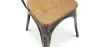 Sedia da pranzo - Design industriale - Acciaio e legno - Nuova edizione - Stylix image 7