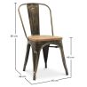 Sedia da pranzo - Design industriale - Acciaio e legno - Nuova edizione - Stylix image 7