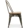 Sedia da pranzo - Design industriale - Acciaio e legno - Nuova edizione - Stylix image 7