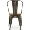 Sedia da pranzo - Design industriale - Acciaio e legno - Nuova edizione - Stylix image 7