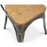 Sedia da pranzo - Design industriale - Acciaio e legno - Nuova edizione - Stylix image 7
