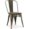 Sedia da pranzo - Design industriale - Acciaio e legno - Nuova edizione - Stylix image 7