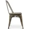 Sedia da pranzo - Design industriale - Acciaio e legno - Nuova edizione - Stylix image 7