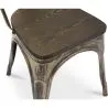 Sedia da pranzo - Design industriale - Acciaio e legno - Nuova edizione - Stylix image 7