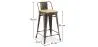 Sgabello da bar con schienale - Design industriale - Legno e acciaio - 60cm - Nuova edizione - Stylix image 7