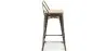 Sgabello da bar con schienale - Design industriale - Legno e acciaio - 60cm - Nuova edizione - Stylix image 7
