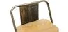 Sgabello da bar con schienale - Design industriale - Legno e acciaio - 60cm - Nuova edizione - Stylix image 7