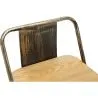 Sgabello da bar con schienale - Design industriale - Legno e acciaio - 60cm - Nuova edizione - Stylix image 7