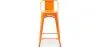 Sgabello da bar con schienale - Design industriale - 60cm - Nuova edizione - Stylix image 7