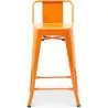 Sgabello da bar con schienale - Design industriale - 60cm - Nuova edizione - Stylix image 7