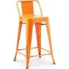 Sgabello da bar con schienale - Design industriale - 60cm - Nuova edizione - Stylix image 7