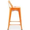 Sgabello da bar con schienale - Design industriale - 60cm - Nuova edizione - Stylix image 7