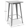 Tavolino sgabello quadrato - Stile Industriale - 100 cm - Galla image 7