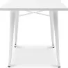 Tavolo da pranzo rettangolare - Stile Industriale - Metallo bianco - Ashi image 7