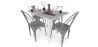 Pack Tavolo da pranzo e 4 sedie da pranzo Design industriale - Nuova edizione - Bistrot Stylix image 7