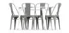 Pack Tavolo da pranzo e 4 sedie da pranzo Design industriale - Nuova edizione - Bistrot Stylix image 7