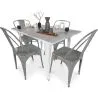 Pack Tavolo da pranzo e 4 sedie da pranzo Design industriale - Nuova edizione - Bistrot Stylix image 7