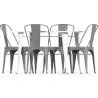 Pack Tavolo da pranzo e 4 sedie da pranzo Design industriale - Nuova edizione - Bistrot Stylix image 7