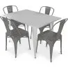 Pack Tavolo da pranzo e 4 sedie da pranzo Design industriale - Nuova edizione - Bistrot Stylix image 7
