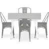 Pack Tavolo da pranzo e 4 sedie da pranzo Design industriale - Nuova edizione - Bistrot Stylix image 7