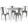 Pack Tavolo da pranzo e 4 sedie da pranzo Design industriale - Nuova edizione - Bistrot Stylix image 7