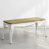 Panca - Design Industriale - Legno e Metallo - Stylix image 7