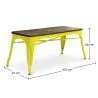  Panca di Design Industriale - Legno e Metallo - Stylix image 7