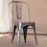 Sedia da pranzo - Design industriale - Acciaio - Nuova edizione - Stylix image 7