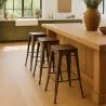Sgabello da bar - Design industriale - Legno e acciaio - 76 cm - Nuova edizione- Stylix image 7