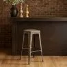 Sgabello da bar - Design industriale - Legno e acciaio - 76 cm - Nuova edizione- Stylix image 7