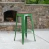 Sgabello da bar - Design industriale - Legno e acciaio - 76 cm - Nuova edizione- Stylix image 7