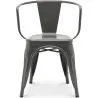 Sedia da pranzo con braccioli - Design industriale - Acciaio - Nuova edizione - Stylix image 7