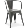 Sedia da pranzo con braccioli - Design industriale - Acciaio - Nuova edizione - Stylix image 7