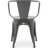 Sedia da pranzo con braccioli - Design industriale - Acciaio - Nuova edizione - Stylix image 7