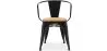 Sedia da pranzo con braccioli - Design industriale - Legno e acciaio - Nuova edizione - Stylix image 7