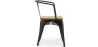 Sedia da pranzo con braccioli - Design industriale - Legno e acciaio - Nuova edizione - Stylix image 7