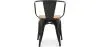 Sedia da pranzo con braccioli - Design industriale - Legno e acciaio - Nuova edizione - Stylix image 7