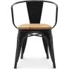 Sedia da pranzo con braccioli - Design industriale - Legno e acciaio - Nuova edizione - Stylix image 7