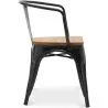 Sedia da pranzo con braccioli - Design industriale - Legno e acciaio - Nuova edizione - Stylix image 7